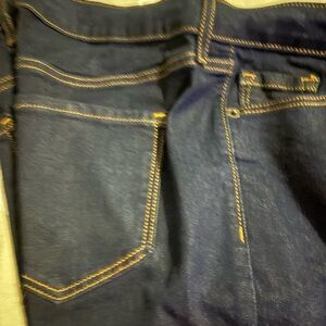 Old Navy Dark Blue Jeans with Yellow Stitching